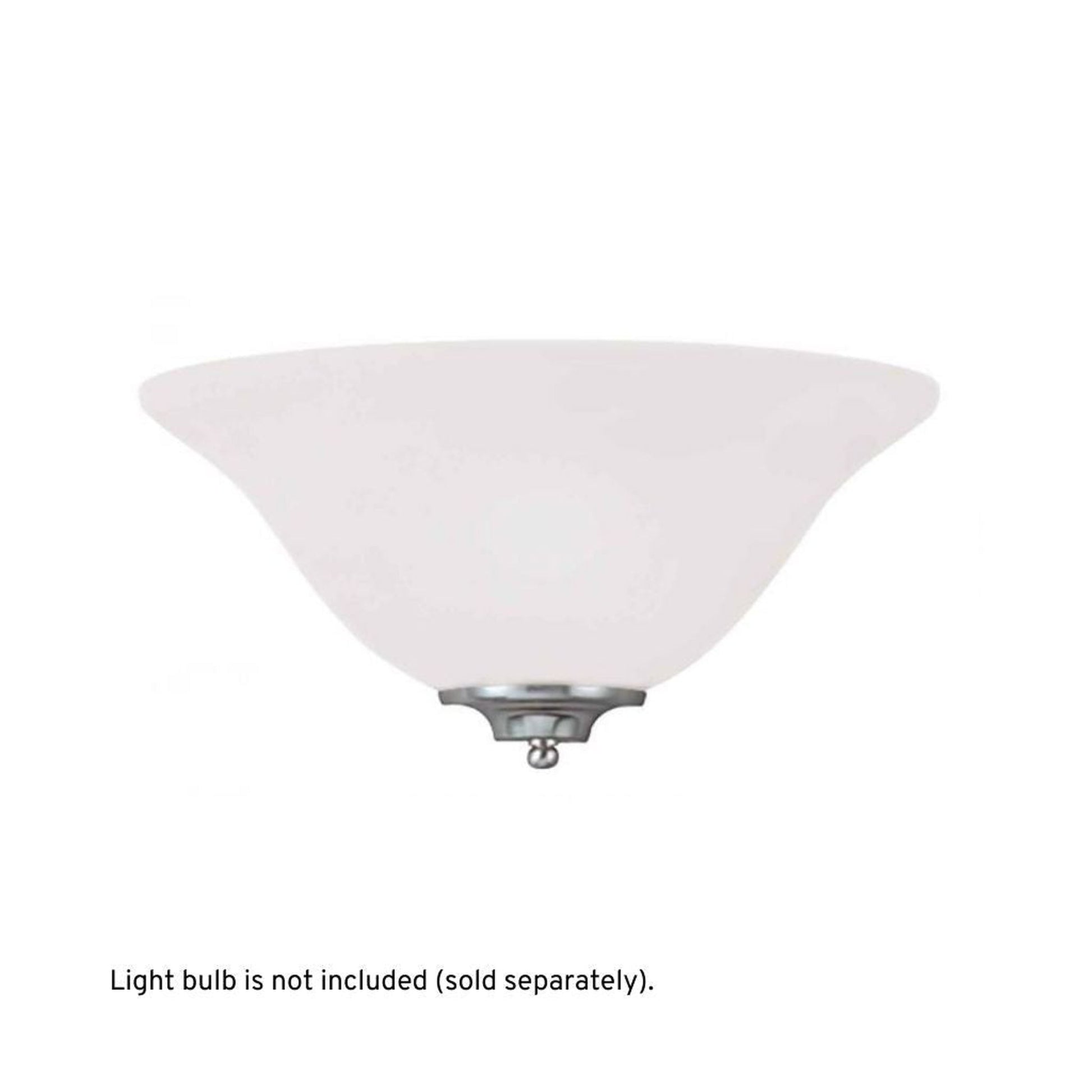 Craftmade Raleigh 7" x 13" 1-Light Satin Nickel Wall Sconce With Bowl White Frosted Glass Shade