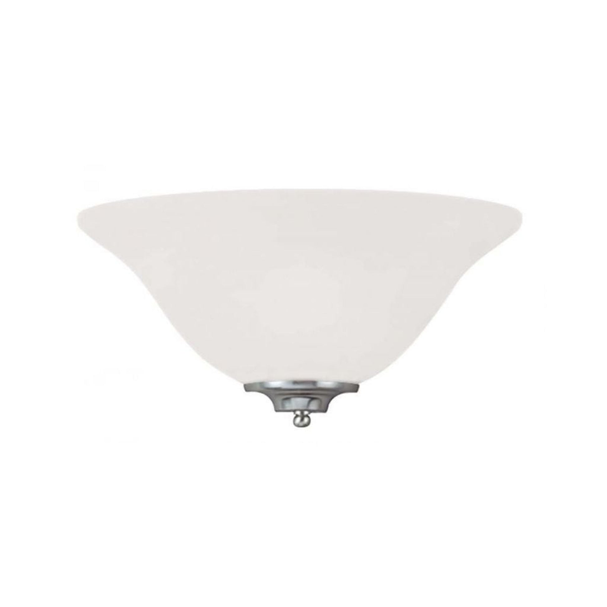 Craftmade Raleigh 7" x 13" 1-Light Satin Nickel Wall Sconce With Bowl White Frosted Glass Shade
