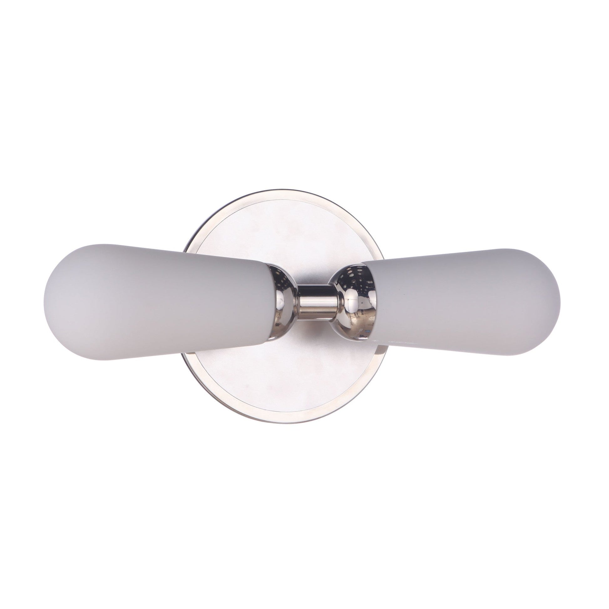 Craftmade Riggs 16" 2-Light Brushed Polished Nickel Linear Vanity Light With White Elongated Glass Shades