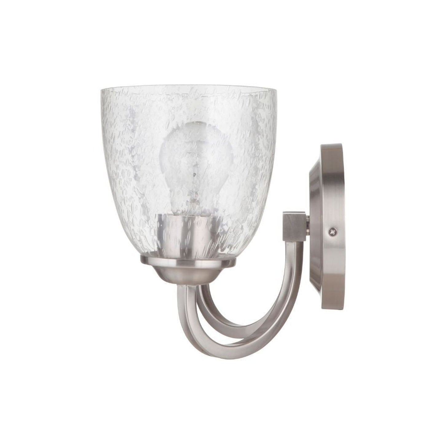 Craftmade Serene 14" 2-Light Brushed Polished Nickel Vanity Light With Clear Seeded Glass Shades