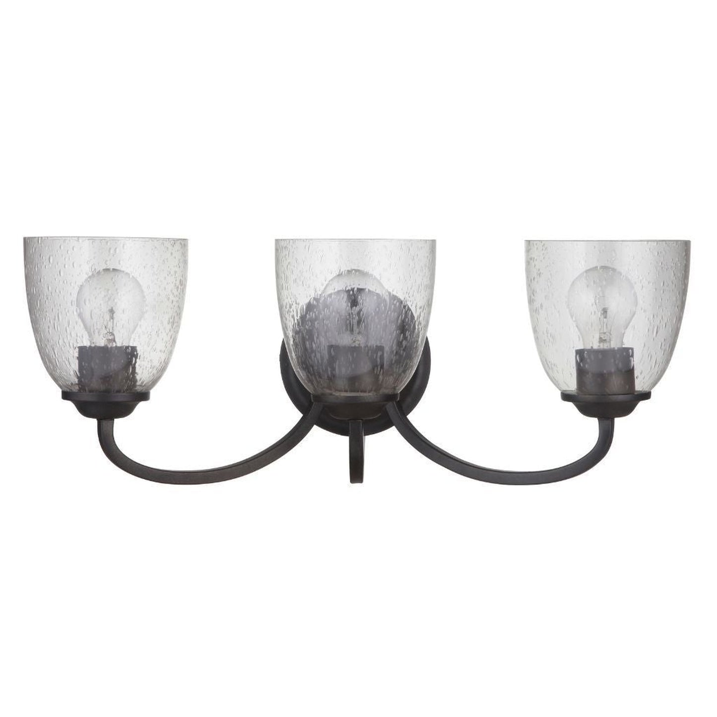 Craftmade Serene 23" 3-Light Espresso Vanity Light With Clear Seeded Glass Shades
