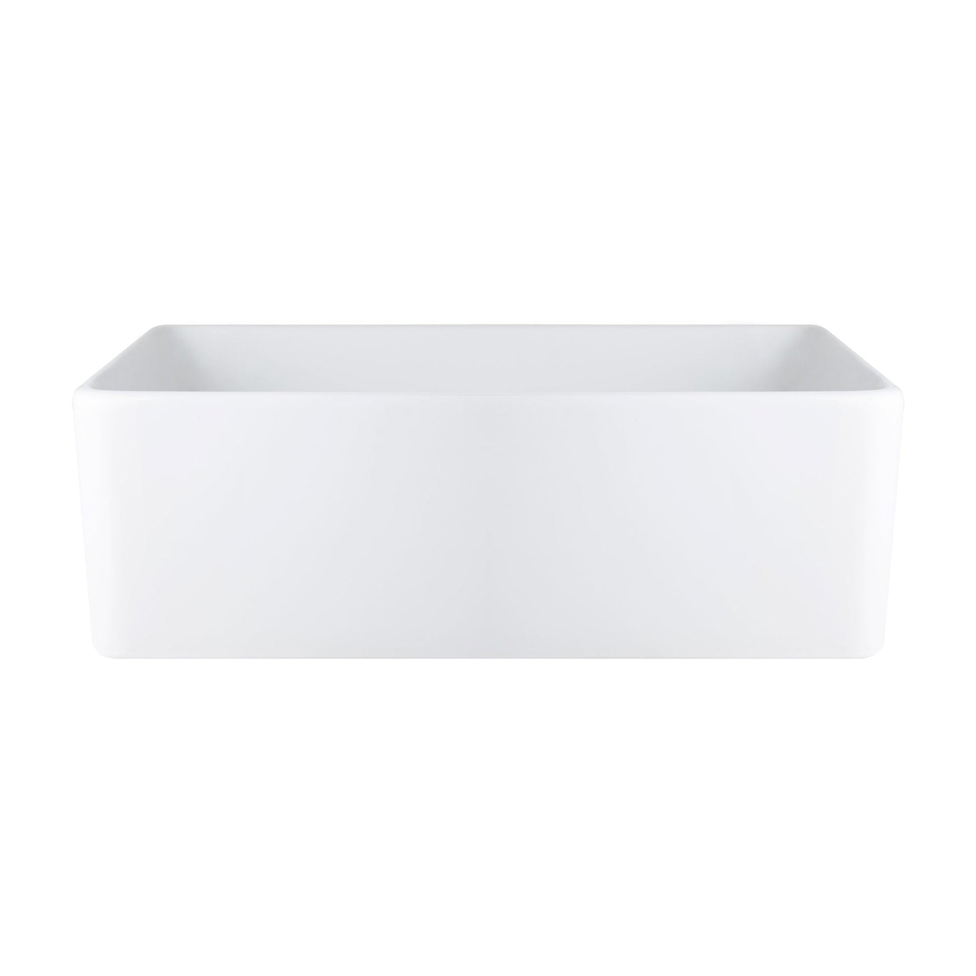 DeerValley DV-1K016 19" x 30" x 10" White Ceramic Farmhouse Single Kitchen Sink With Apron Front Designed