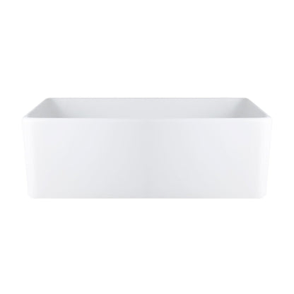 DeerValley DV-1K016 19" x 30" x 10" White Ceramic Farmhouse Single Kitchen Sink With Apron Front Designed