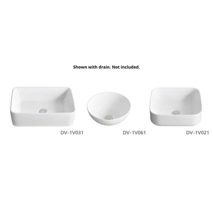 DeerValley DV-1V061 13" x 13" x 5.5" White Round Ceramic Vessel Sink