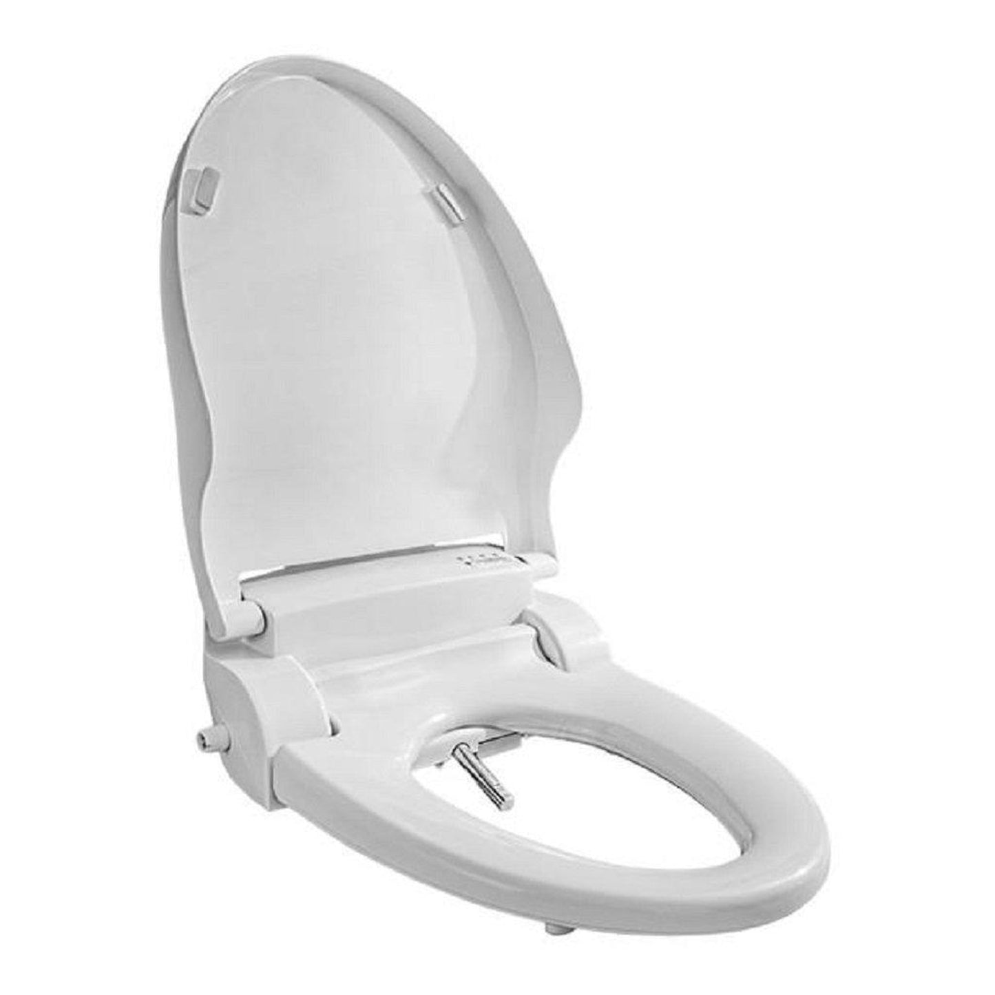Dignity Solutions Cascade 3000 21" Elongated White Electric Bidet Toilet Seat With Large Remote Control