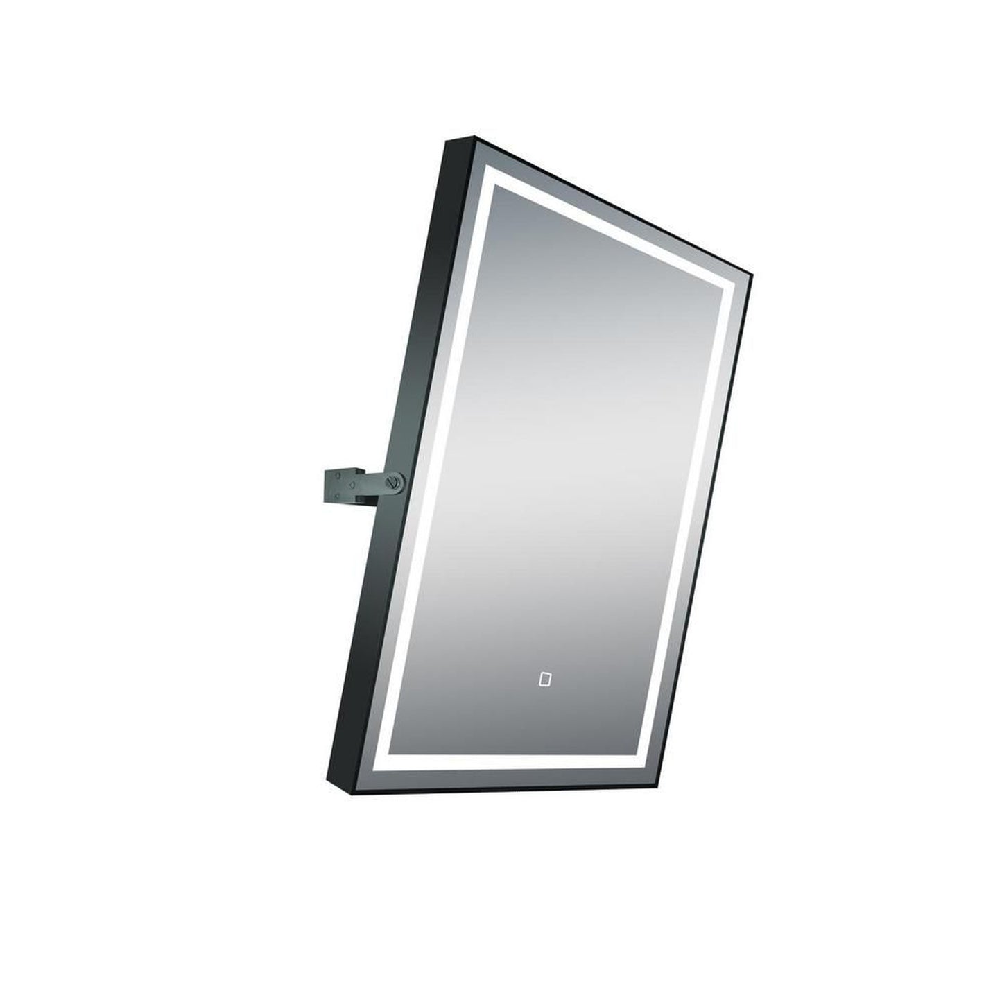 DreamWerks 24" W x 32" H Pivoting LED Mirror in Black Frame