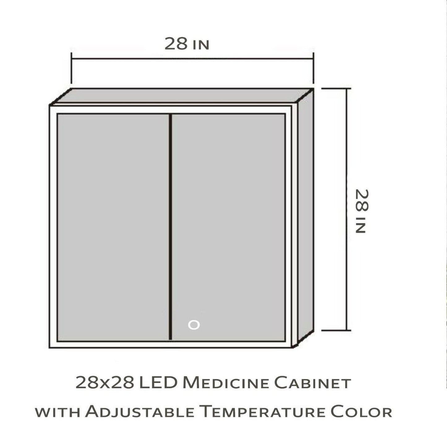 DreamWerks Dani 28" W X 28" H LED Medicine Cabinet