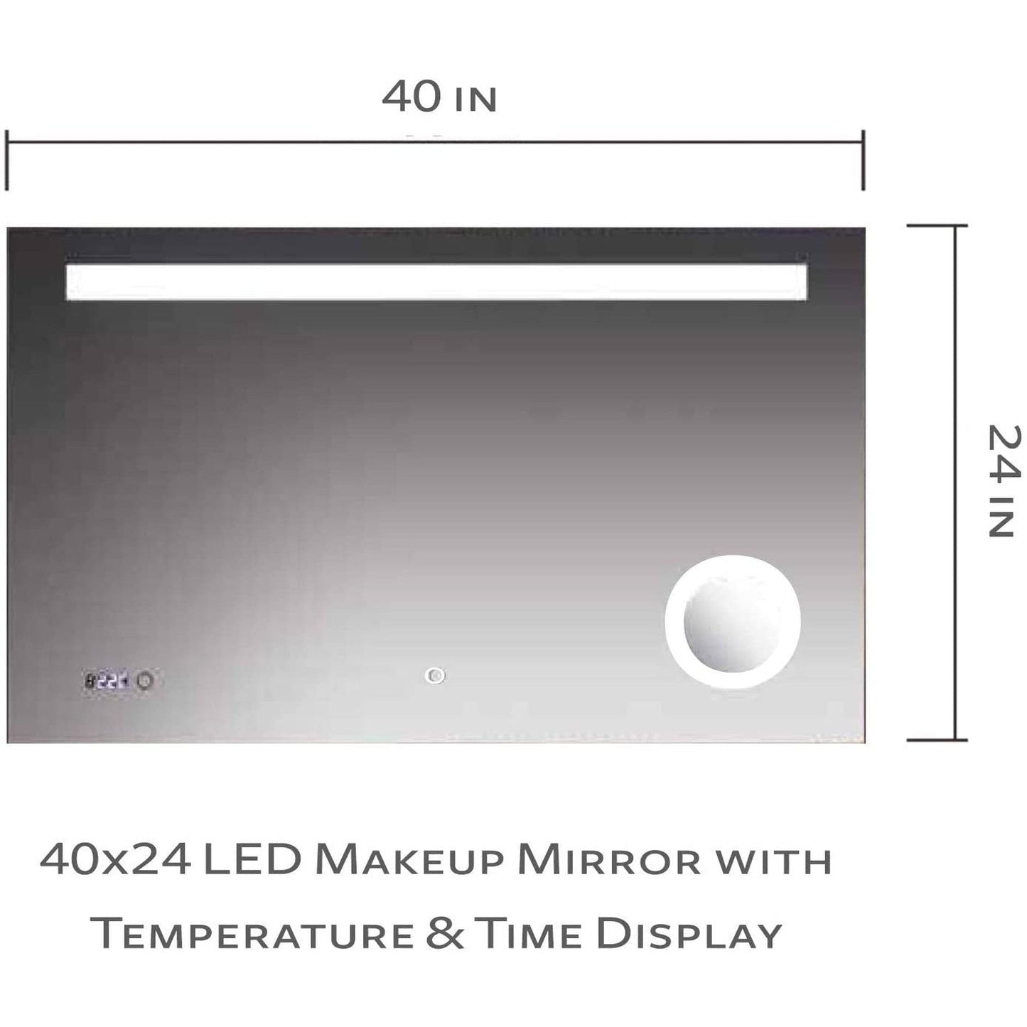 DreamWerks Proxima 43" W x 37" H Modern LED Mirror