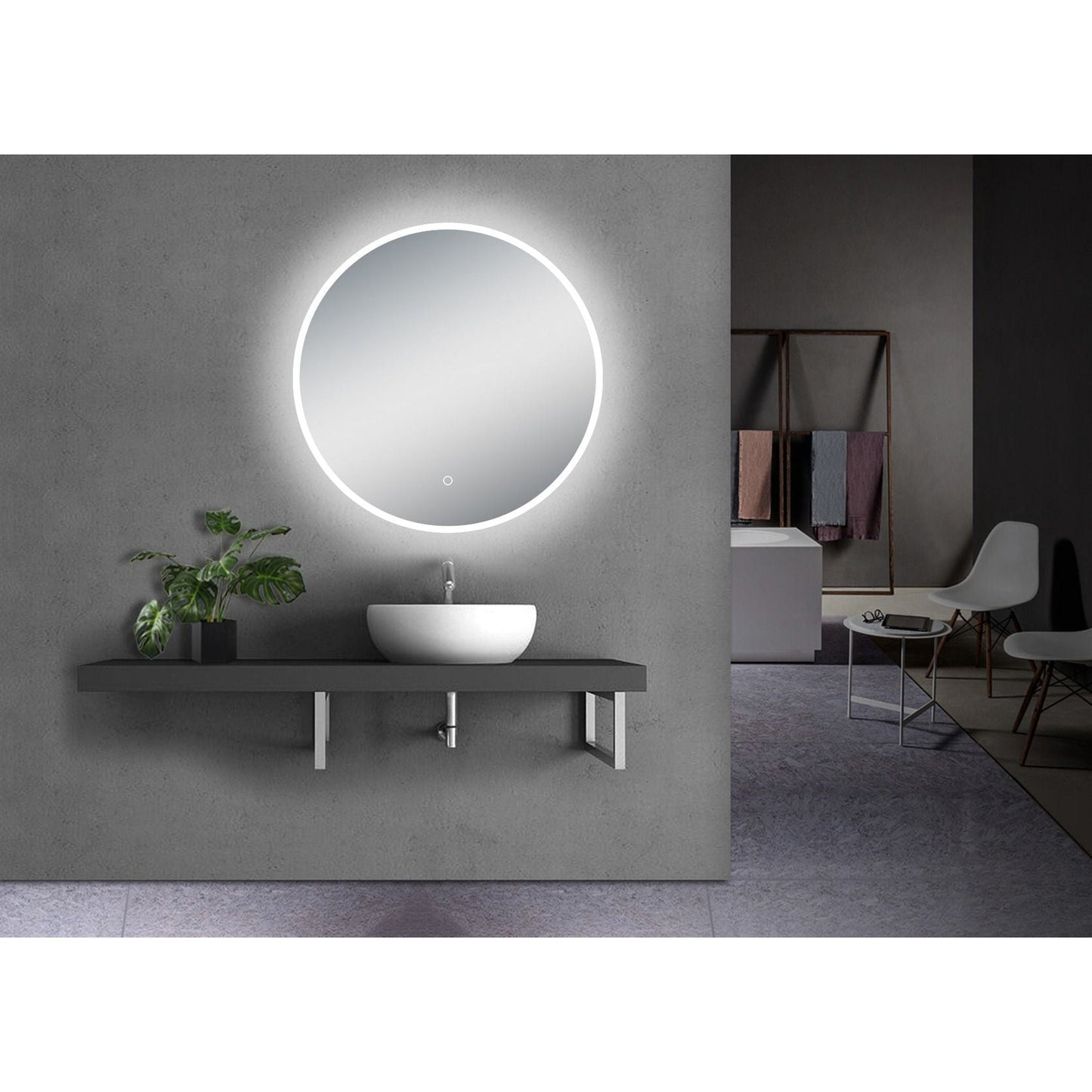 DreamWerks Trivento 24" Round LED Mirror