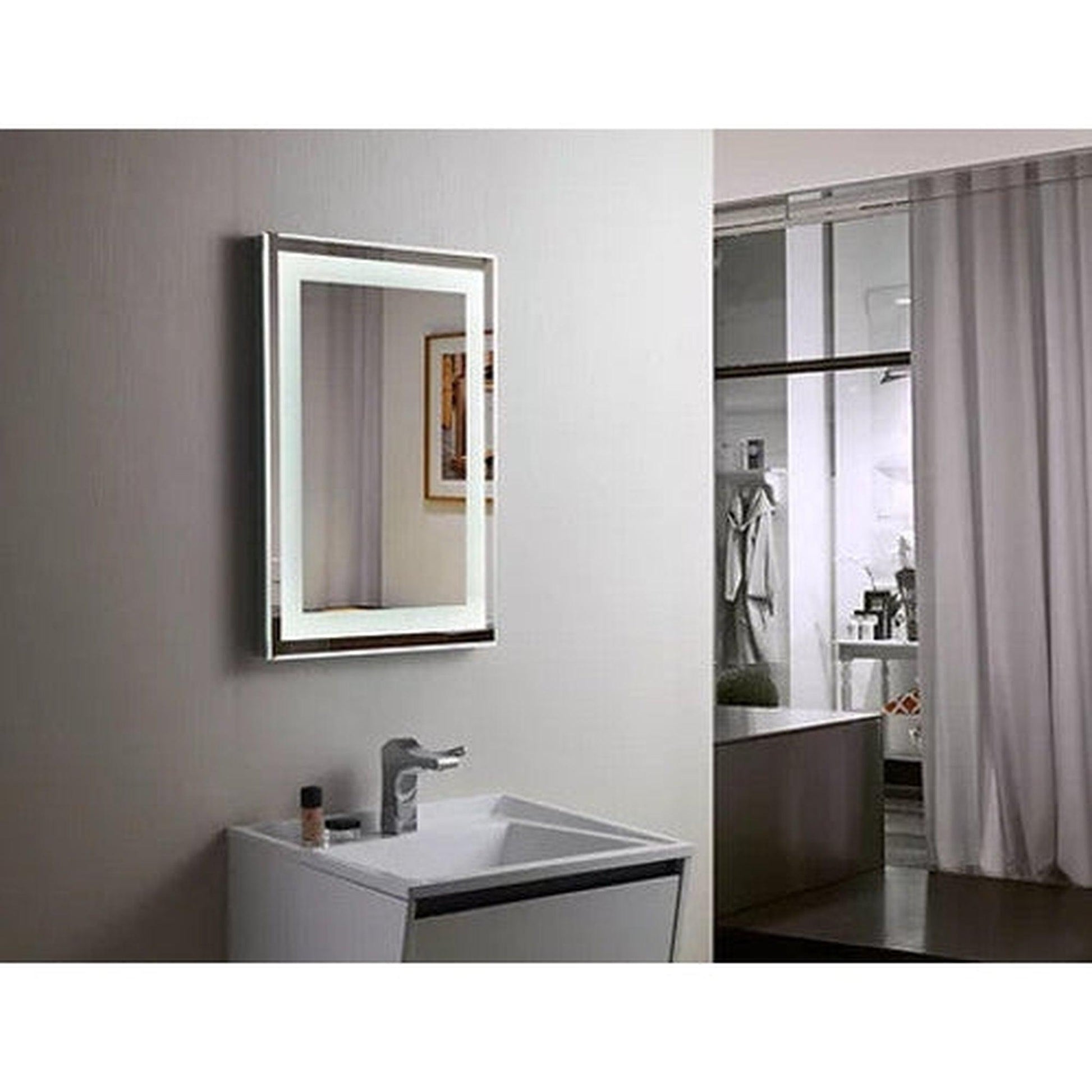 Duko Aurora 48" x 30" Bathroom Vanity LED Mirror With Touch Switch and Demister