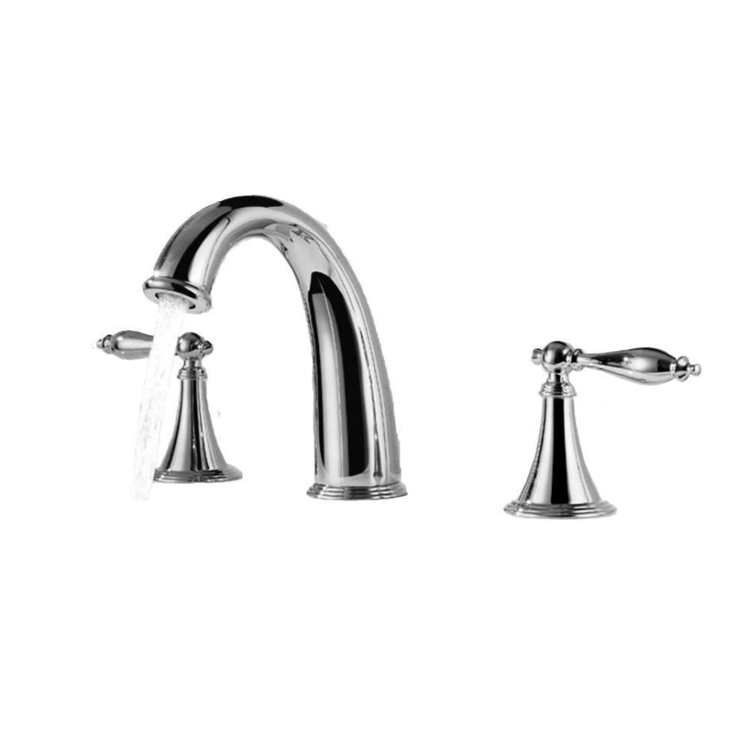 Duko FC312001-BN Two Handle Faucet for 8" Hole in Brushed Nickel