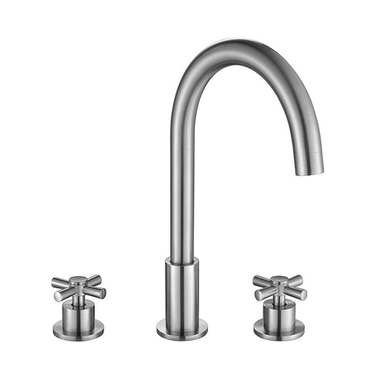 Duko FC328001-BN Two Handle Faucet for 8" Hole in Brushed Nickel