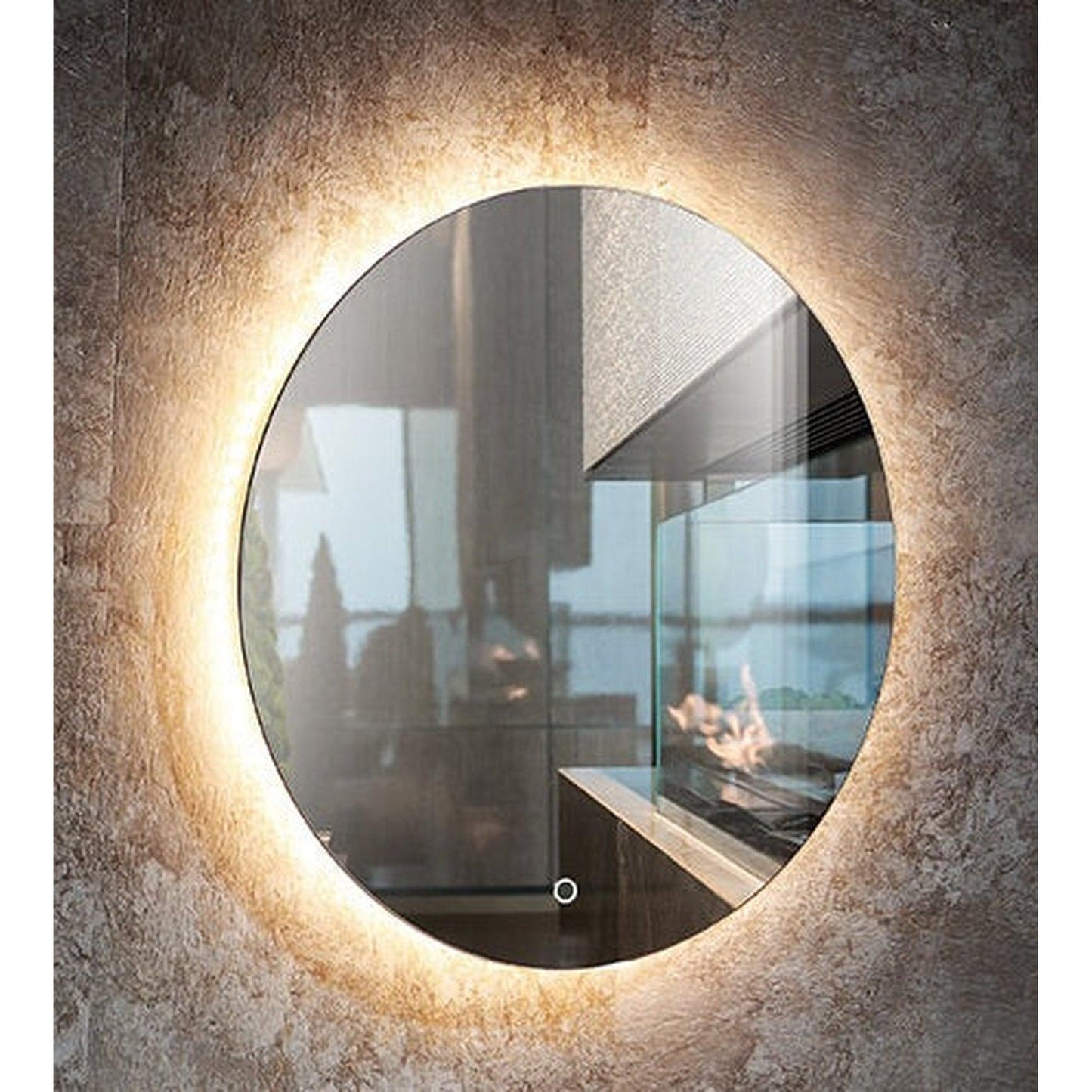 omdrejningspunkt skam fordøjelse Duko Helena 24" Bathroom Vanity Round LED Mirror With Touch Switch and – US  Bath Store