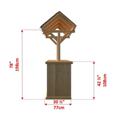 Dundalk LeisureCraft Canadian Timber 30" x 60" Southern Fantasy Tiki Bar