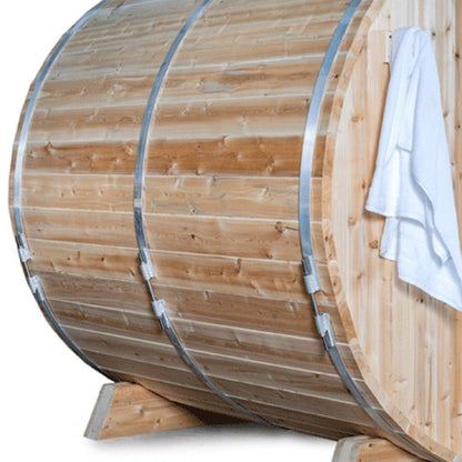 Dundalk LeisureCraft Canadian Timber Harmony 2-4 Person White Cedar Outdoor Barrel Sauna