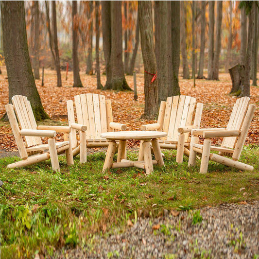 Dundalk LeisureCraft Canadian Timber Log Family Seating Set