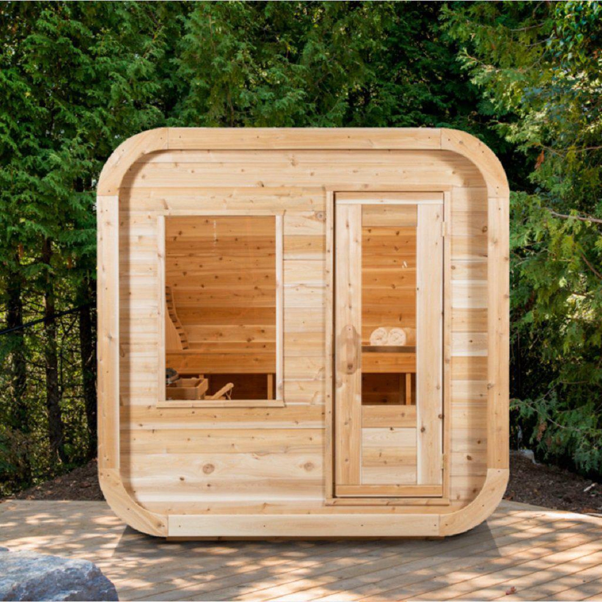 Dundalk LeisureCraft Canadian Timber Luna 2-3 Person White Cedar Outdoor Sauna