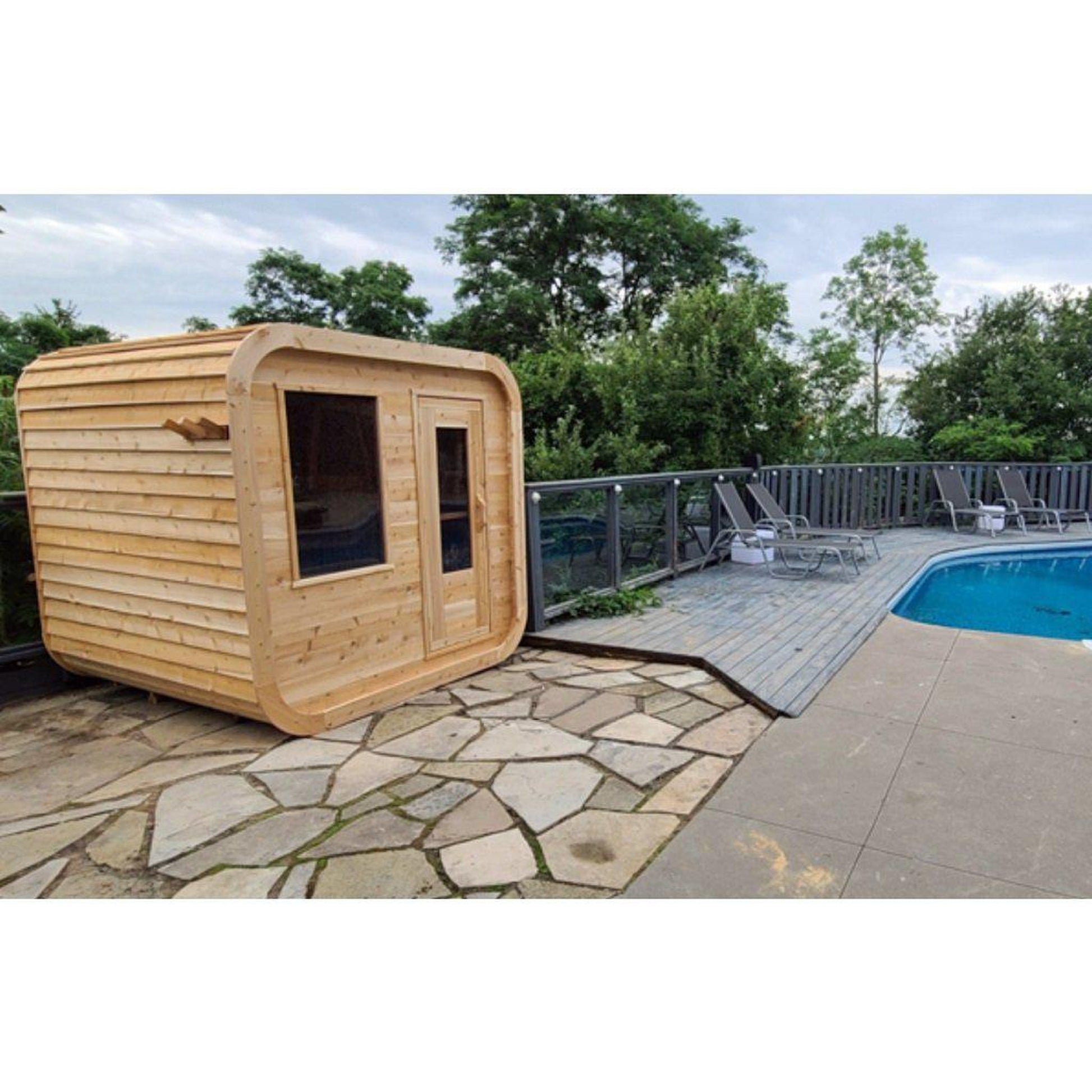 Dundalk LeisureCraft Canadian Timber Luna 2-3 Person White Cedar Outdoor Sauna