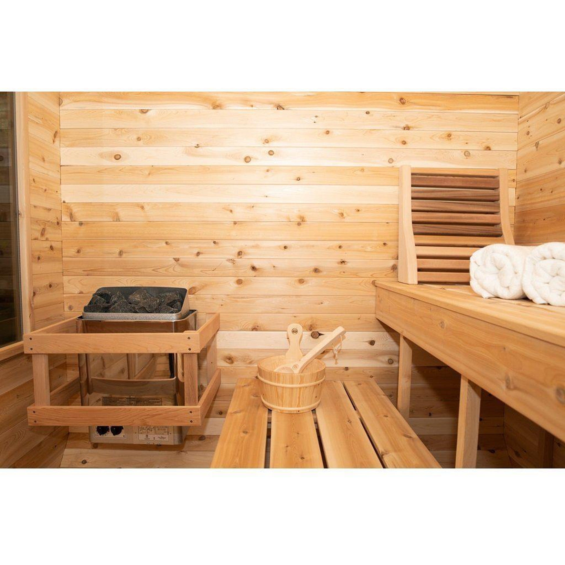 Dundalk LeisureCraft Canadian Timber Luna 2-3 Person White Cedar Outdoor Sauna