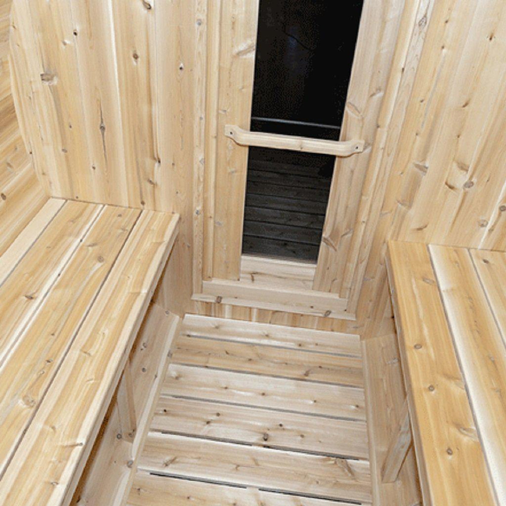 Dundalk LeisureCraft Canadian Timber Serenity 2-4 Person White Cedar Outdoor Barrel Sauna