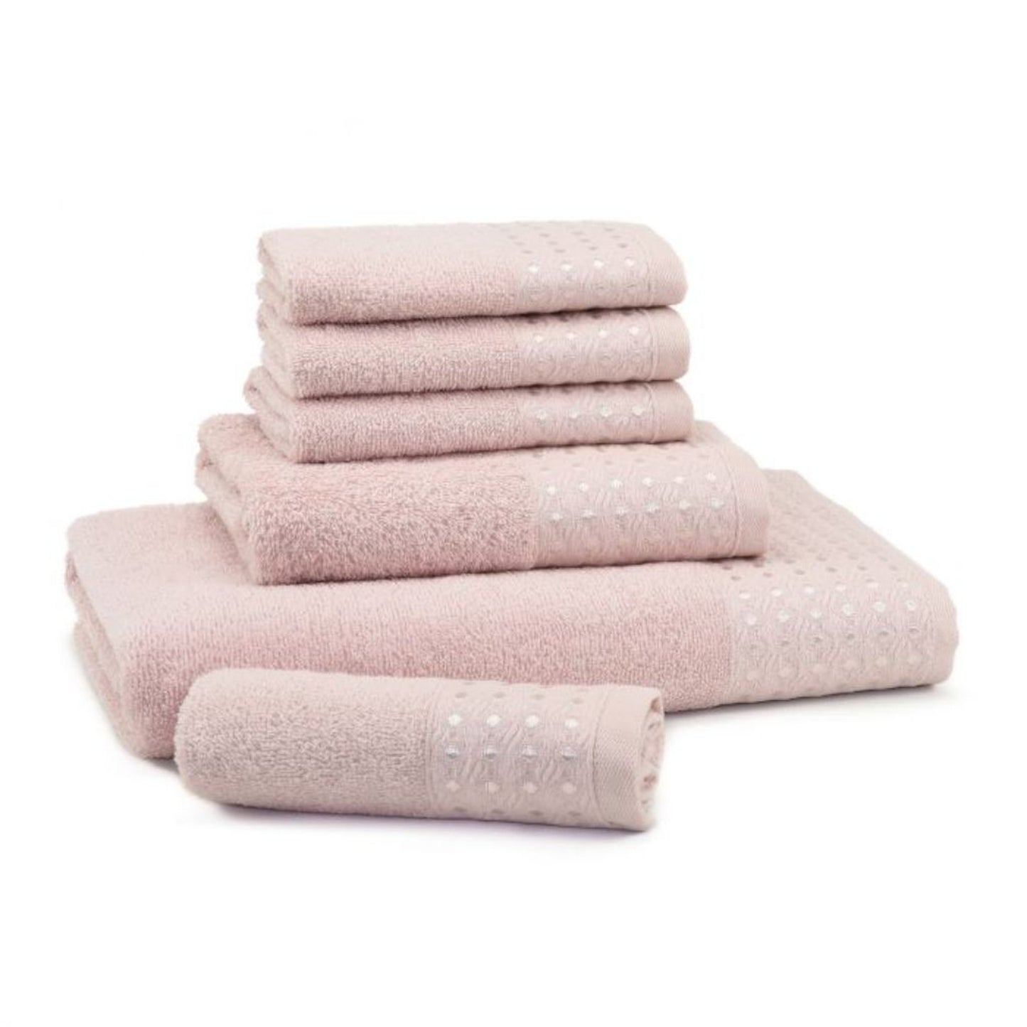 East`N Blue Petek Turkish Cotton Blush Bath Towel