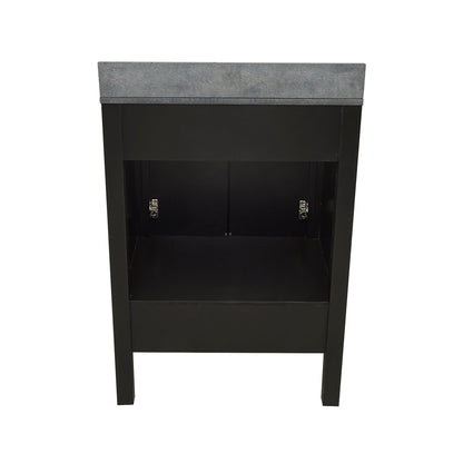 Ella’s Bubbles Nevado 25" Espresso Bathroom Vanity With Galaxy Black Quartz Stone Top With Backsplash and Sink