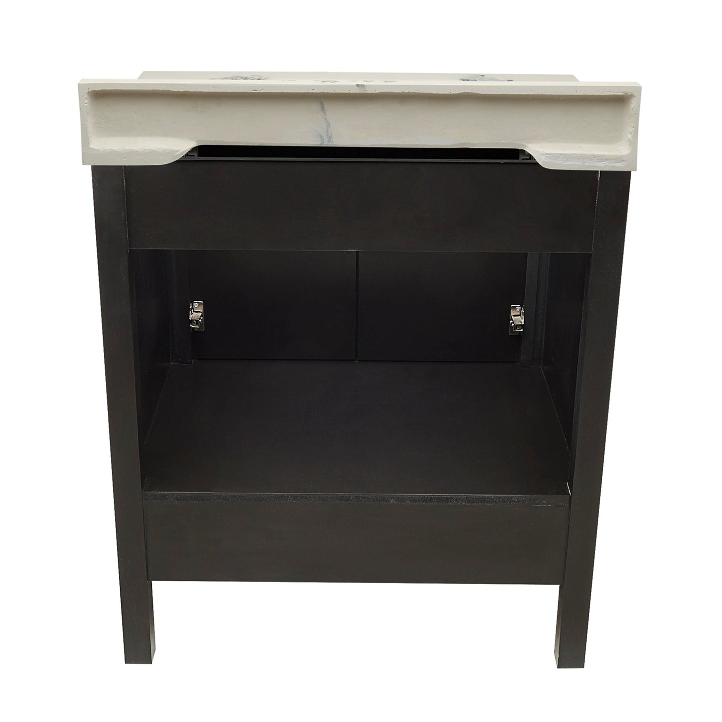 Ella’s Bubbles Nevado 31" Espresso Bathroom Vanity With Carrara White Cultured Marble Top With Backsplash and Sink