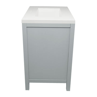 Ella’s Bubbles Nevado 31" Gray Bathroom Vanity With White Cultured Marble Top and Sink