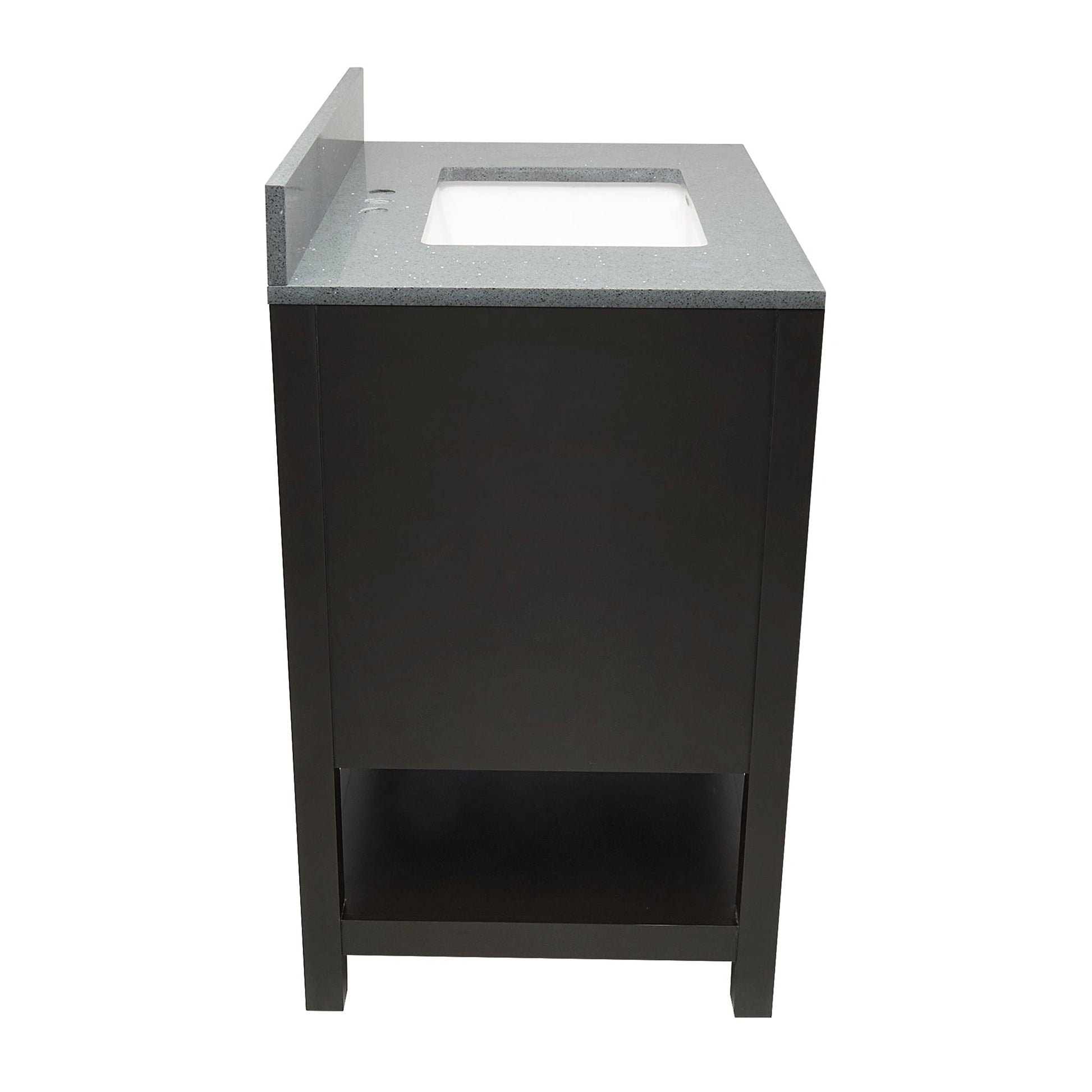 Ella's Bubbles Taos 31" Espresso Bathroom Vanity With Galaxy Gray Quartz Stone Top With Backsplash and Sink