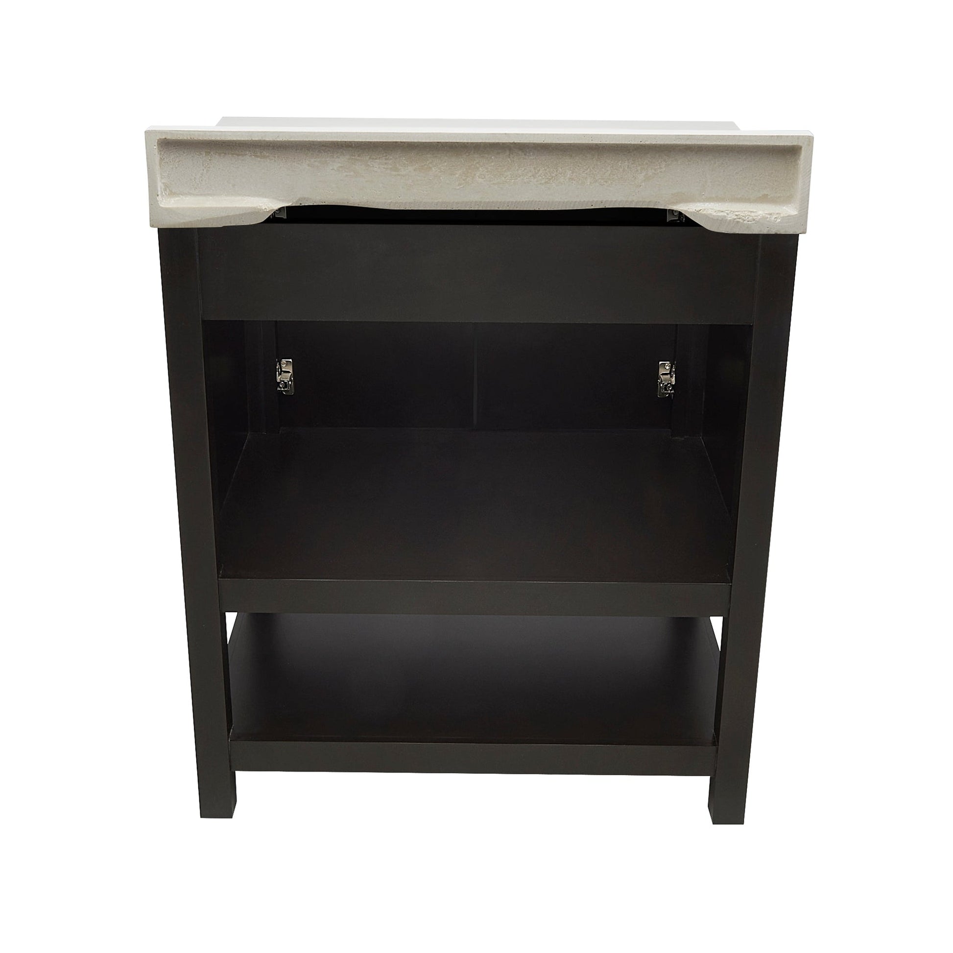 Ella's Bubbles Taos 31" Espresso Bathroom Vanity With White Cultured Marble Top With Backsplash and Sink