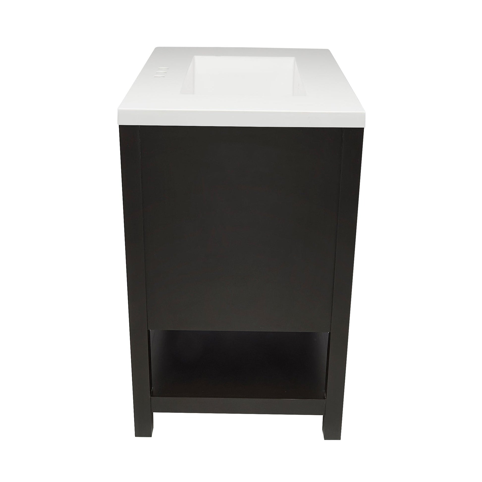 Ella's Bubbles Taos 31" Espresso Bathroom Vanity With White Cultured Marble Top and Sink