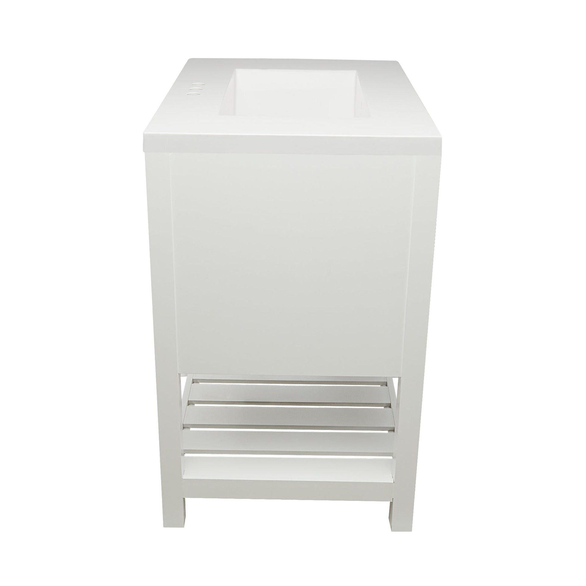 Ella's Bubbles Tremblant 31" White Bathroom Vanity With White Cultured Marble Top and Sink