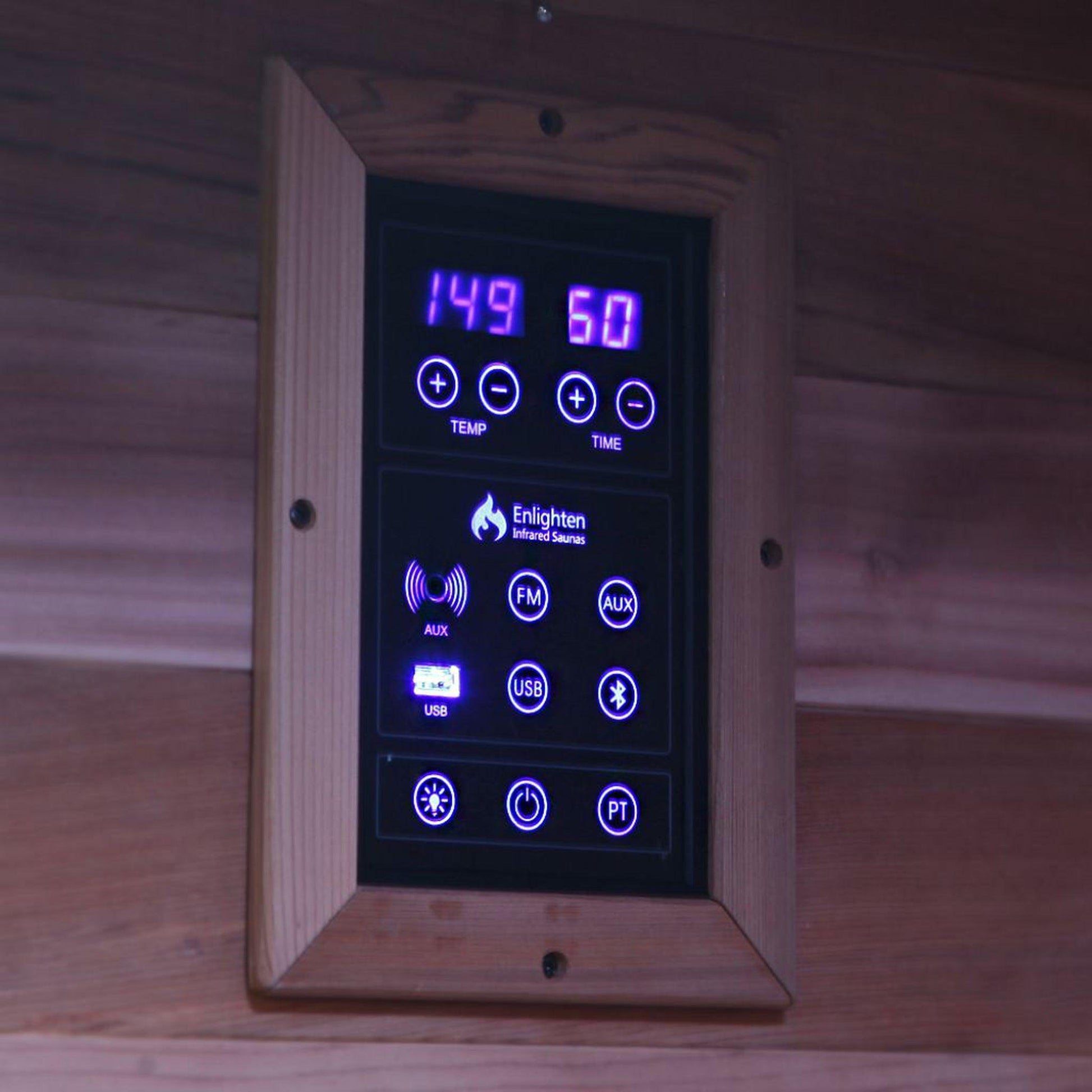 Enlighten InfraNature Duet Diamond 4-Person Corner Hybrid Infrared/Traditional Indoor Sauna