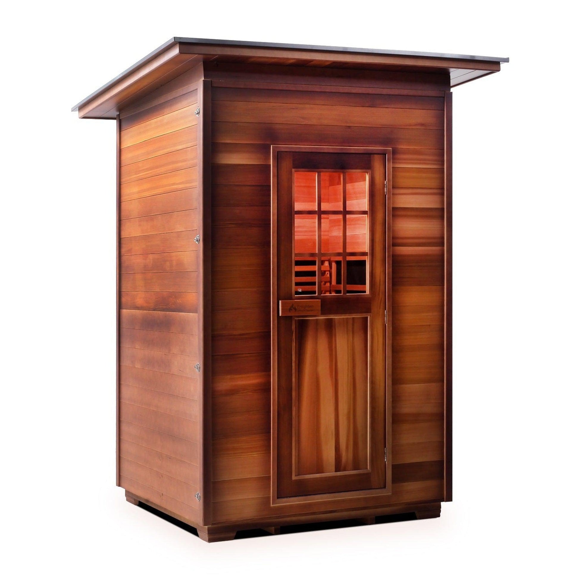 Enlighten InfraNature Duet Sapphire 2-Person Slope Roof Hybrid Infrared/Traditional Outdoor Sauna