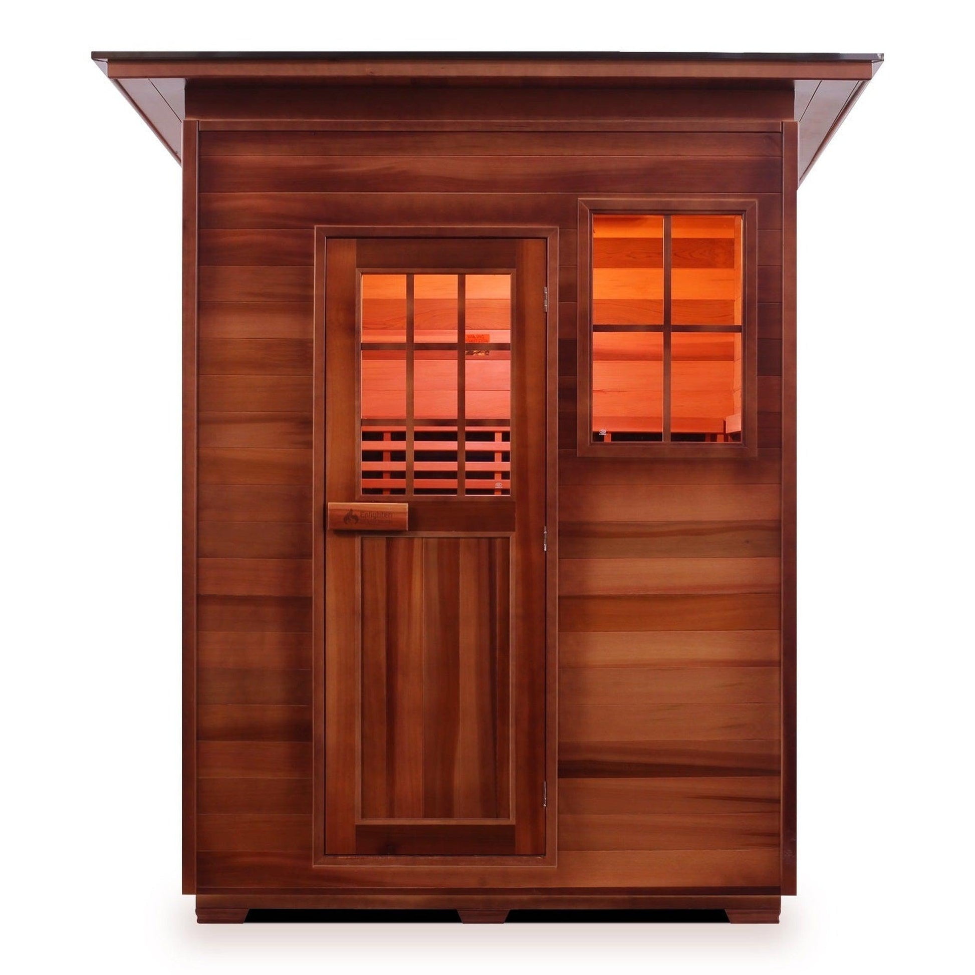 Enlighten InfraNature Duet Sapphire 3-Person Slope Roof Hybrid Infrared/Traditional Outdoor Sauna