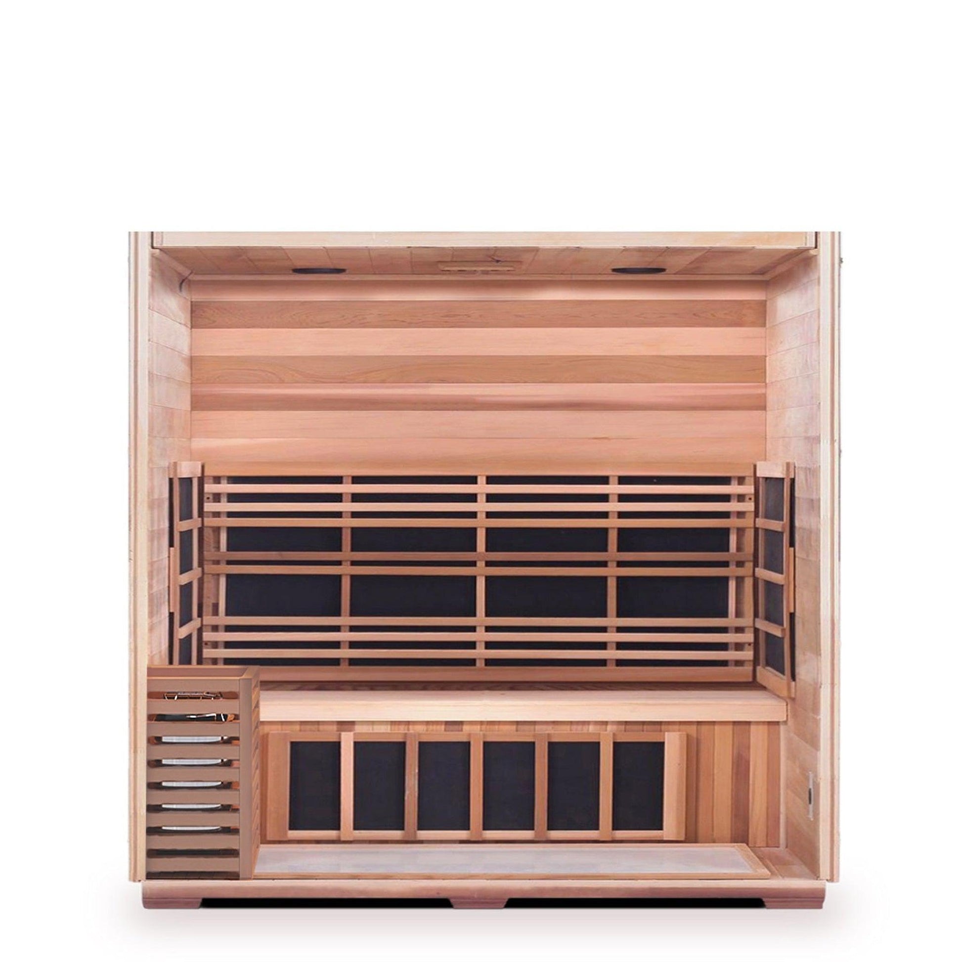Enlighten InfraNature Duet Sapphire 4-Person Hybrid Infrared/Traditional Indoor Sauna