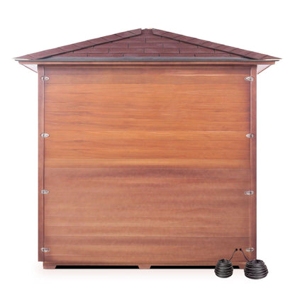 Enlighten InfraNature Duet Sapphire 5-Person Peak Roof Hybrid Infrared/Traditional Outdoor Sauna