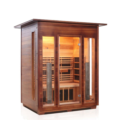 Enlighten InfraNature Original Rustic 3-Person Full Spectrum Infrared Indoor Sauna