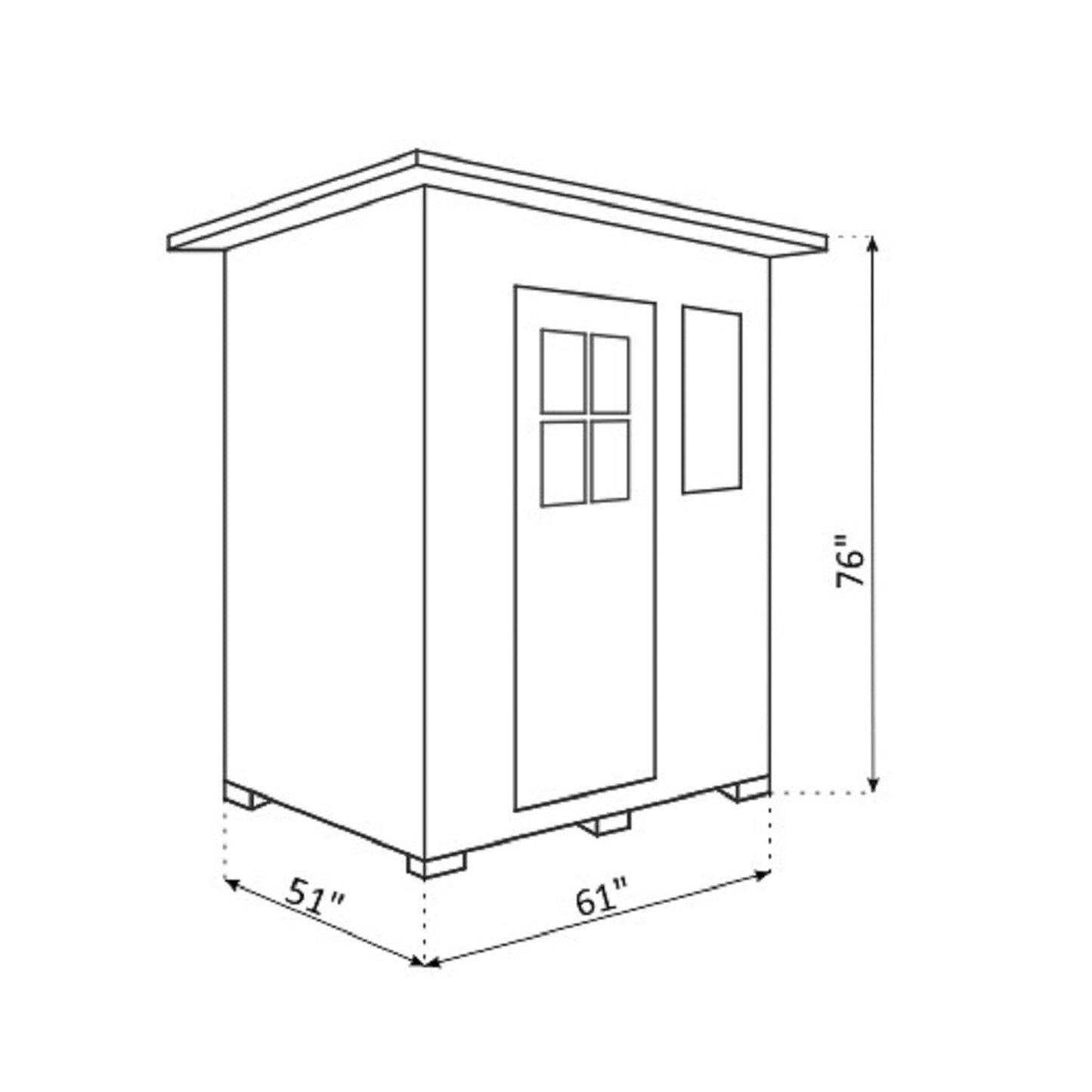 Enlighten InfraNature Original Sierra 3-Person Full Spectrum Infrared Indoor Sauna