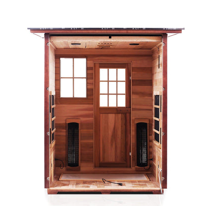 Enlighten InfraNature Original Sierra 3-Person Slope Roof Full Spectrum Infrared Outdoor Sauna