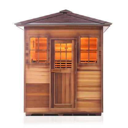 Enlighten InfraNature Original Sierra 4-Person Peak Roof Full Spectrum Infrared Outdoor Sauna