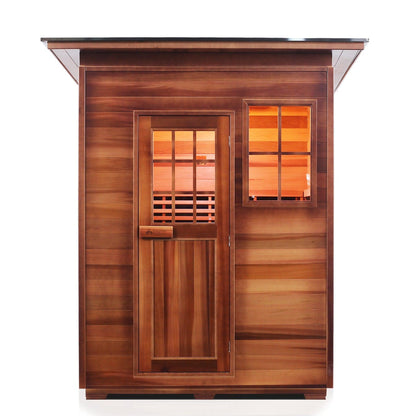 Enlighten InfraNature Original Sierra 4-Person Slope Roof Full Spectrum Infrared Outdoor Sauna