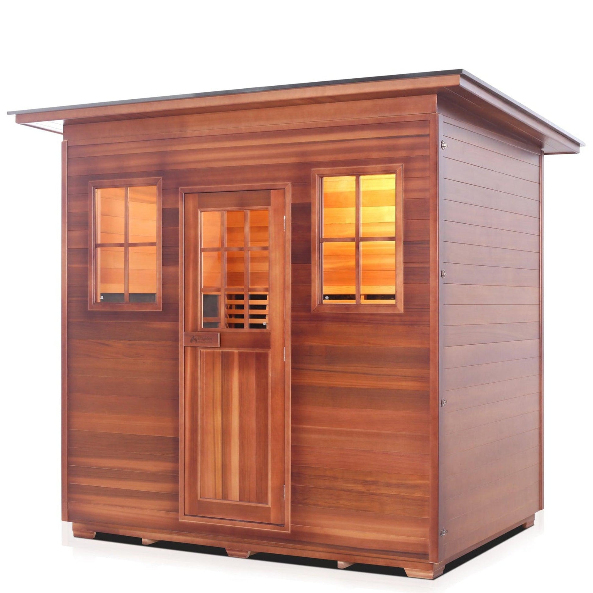 Enlighten InfraNature Original Sierra 5-Person Slope Roof Full Spectrum Infrared Outdoor Sauna