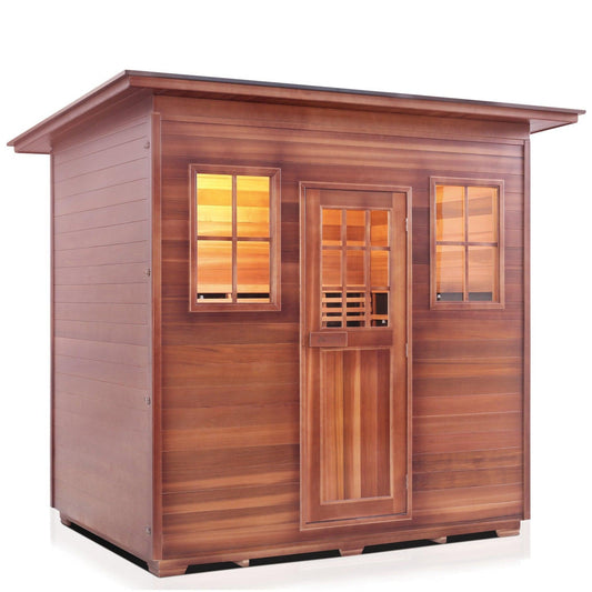 Enlighten InfraNature Original Sierra 5-Person Slope Roof Full Spectrum Infrared Outdoor Sauna