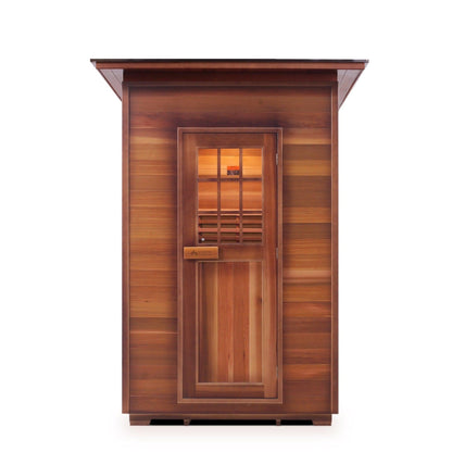 Enlighten SaunaTerra MoonLight 2-Person Slope Roof Dry Traditional Outdoor Sauna