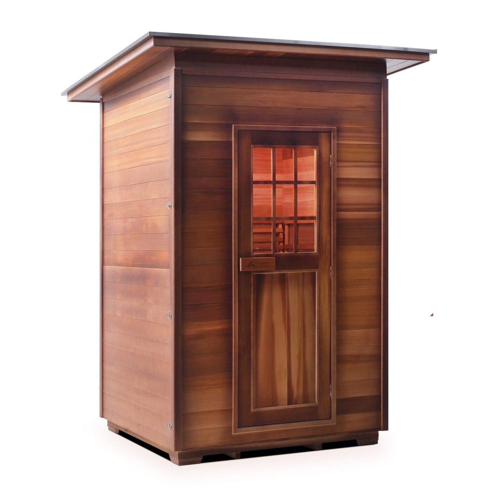 Enlighten SaunaTerra MoonLight 2-Person Slope Roof Dry Traditional Outdoor Sauna