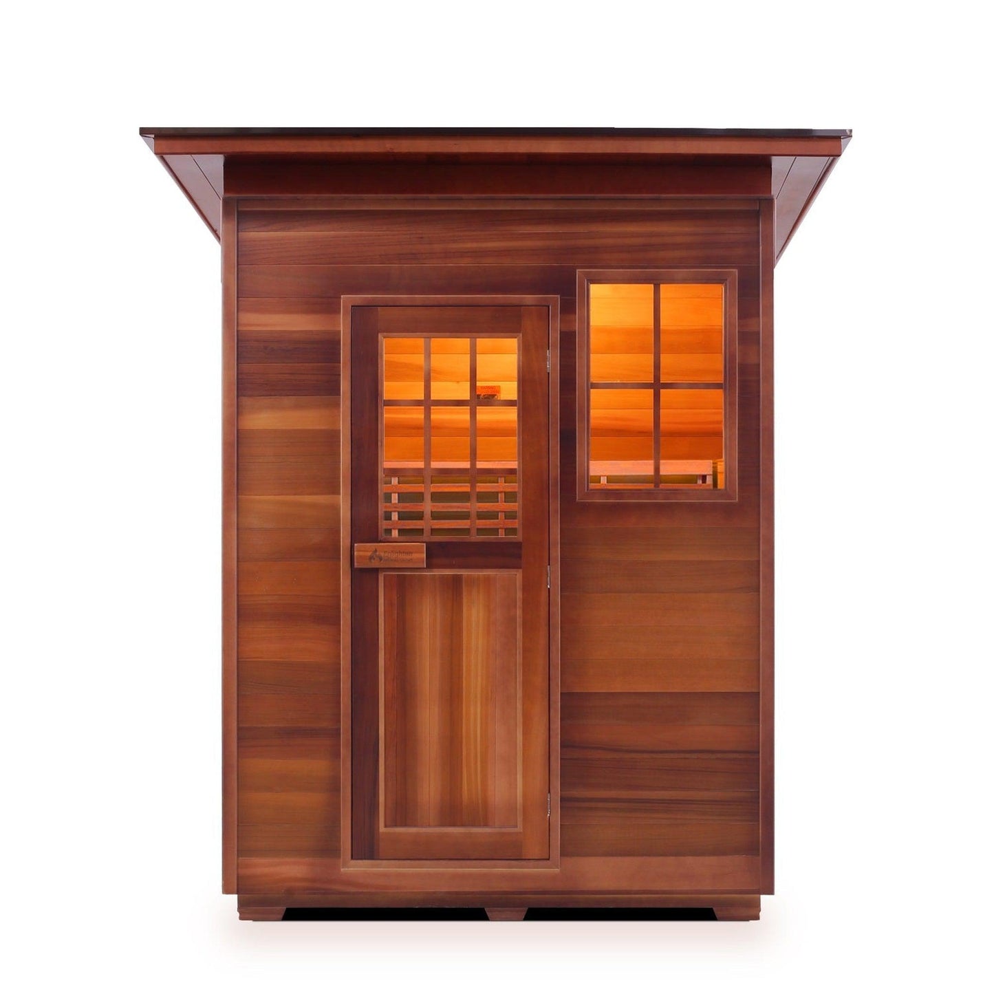 Enlighten SaunaTerra MoonLight 3-Person Slope Roof Dry Traditional Outdoor Sauna