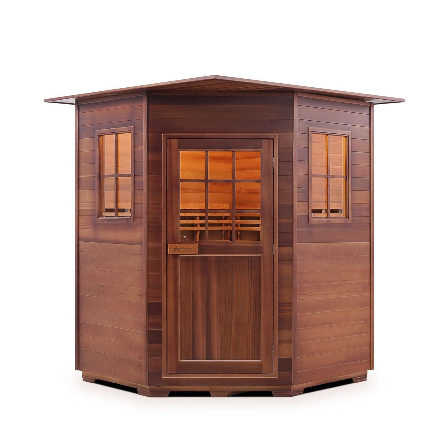 Enlighten SaunaTerra MoonLight 4-Person Corner Dry Traditional Indoor Sauna