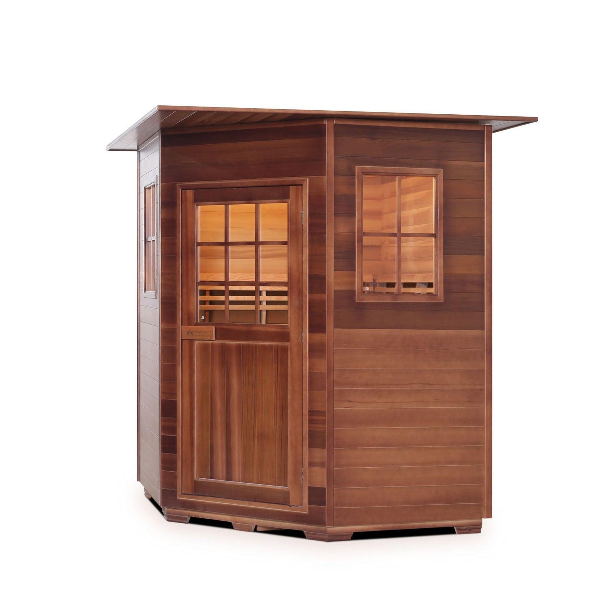 Enlighten SaunaTerra MoonLight 4-Person Corner Dry Traditional Indoor Sauna