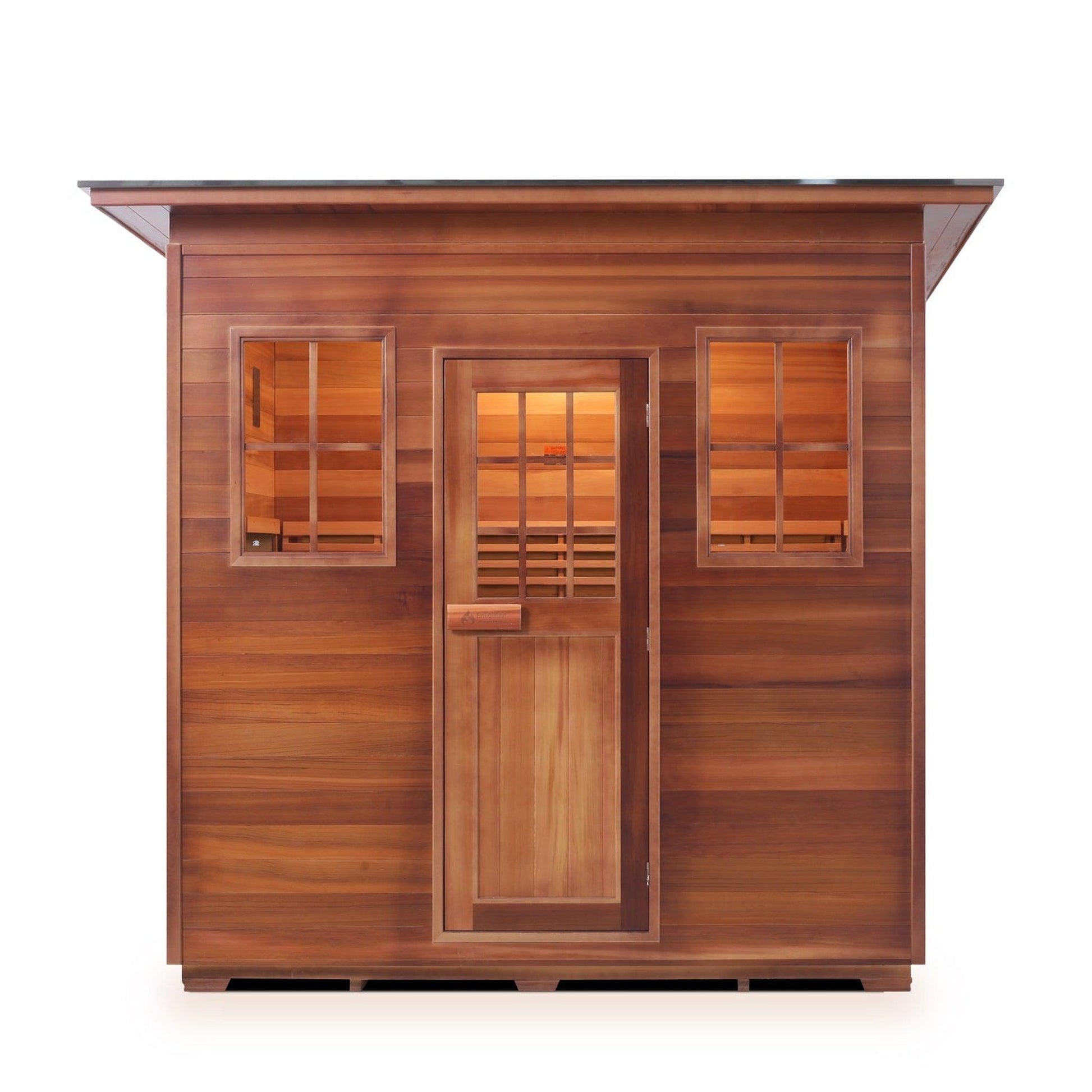 Enlighten SaunaTerra MoonLight 5-Person Slope Roof Dry Traditional Outdoor Sauna